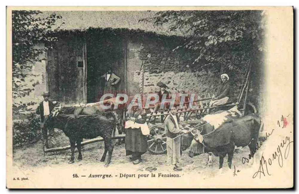 Auvergne — Abreise zur Heuernte — A. G. phot. - Vorderseite