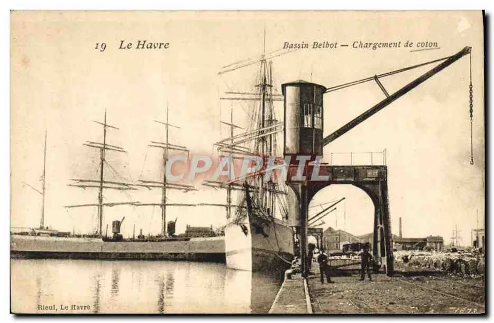 Le Havre — Bassin Belbot — Baumwollladung — Rieul, Le Havre - Vorderseite