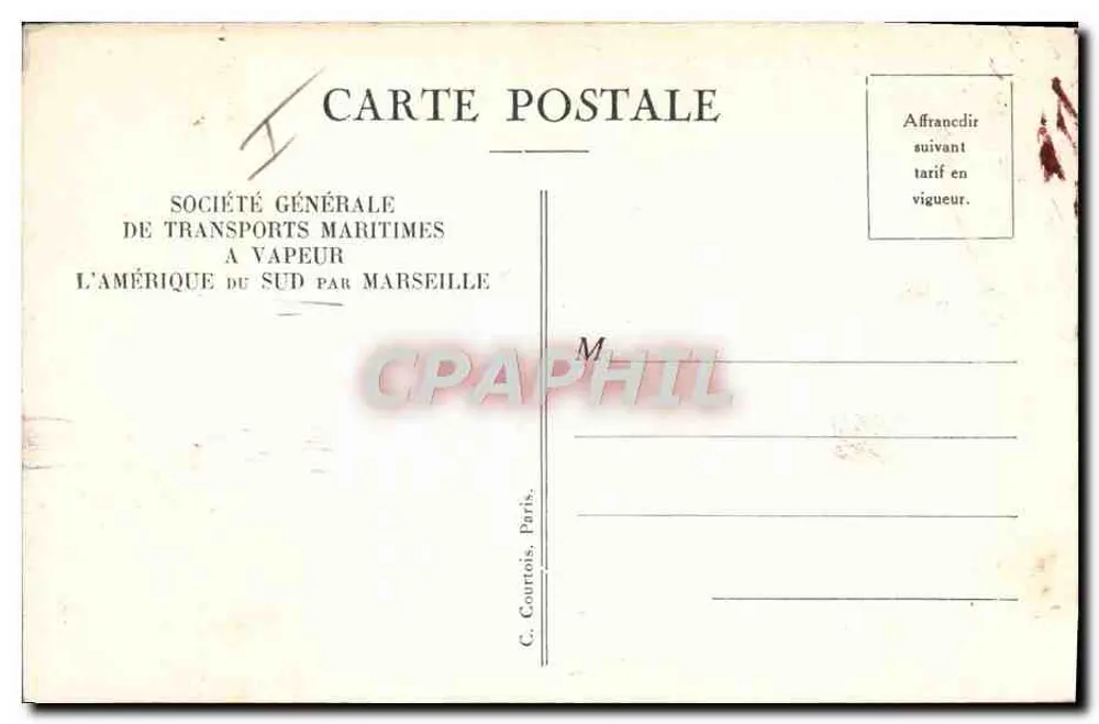 S.G.T.M. — « FLORIDA », Raucherzimmer der 1. Klasse — Société Générale de Transports Maritimes à Vapeur - Rückseite