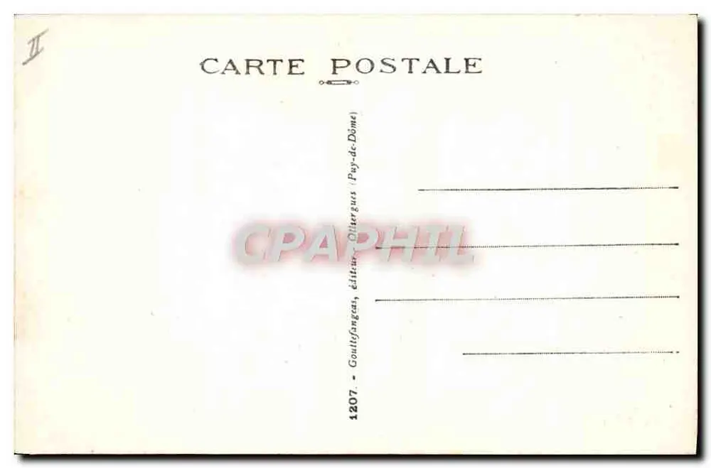 Auvergne — Vier Esel — Goulfangeau, Verleger - Rückseite
