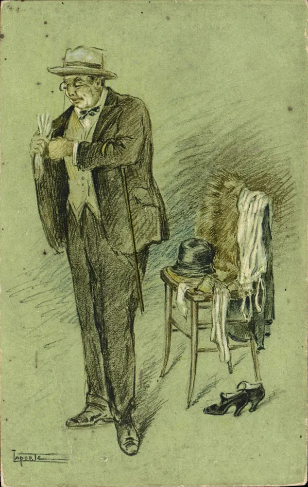 Der Mann im Anzug — Innen Szene — von Laporte, Serie 32 - Vorderseite