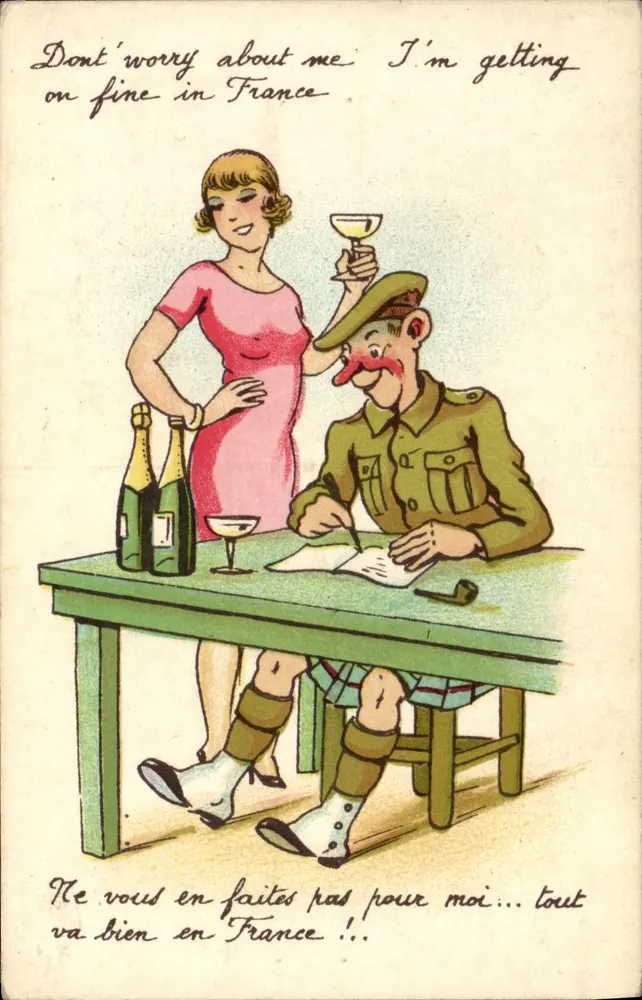 Soldado e mulher — cena humorística — Série Militar 200 - Frente