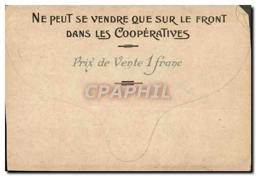 Soldat en uniforme — scène de guerre — éditeur GABARD, Série 1 - Verso
