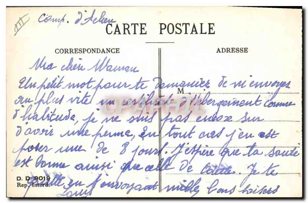 Rêves embaumés — A. Gailliers — Chamond N°22 - Verso