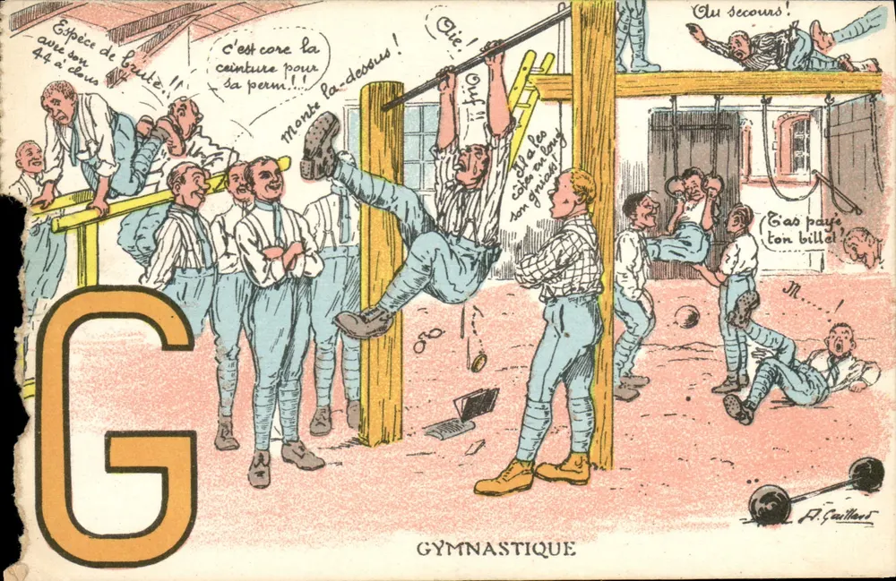 Ginástica — cena humorística — P. Fattorini - Frente