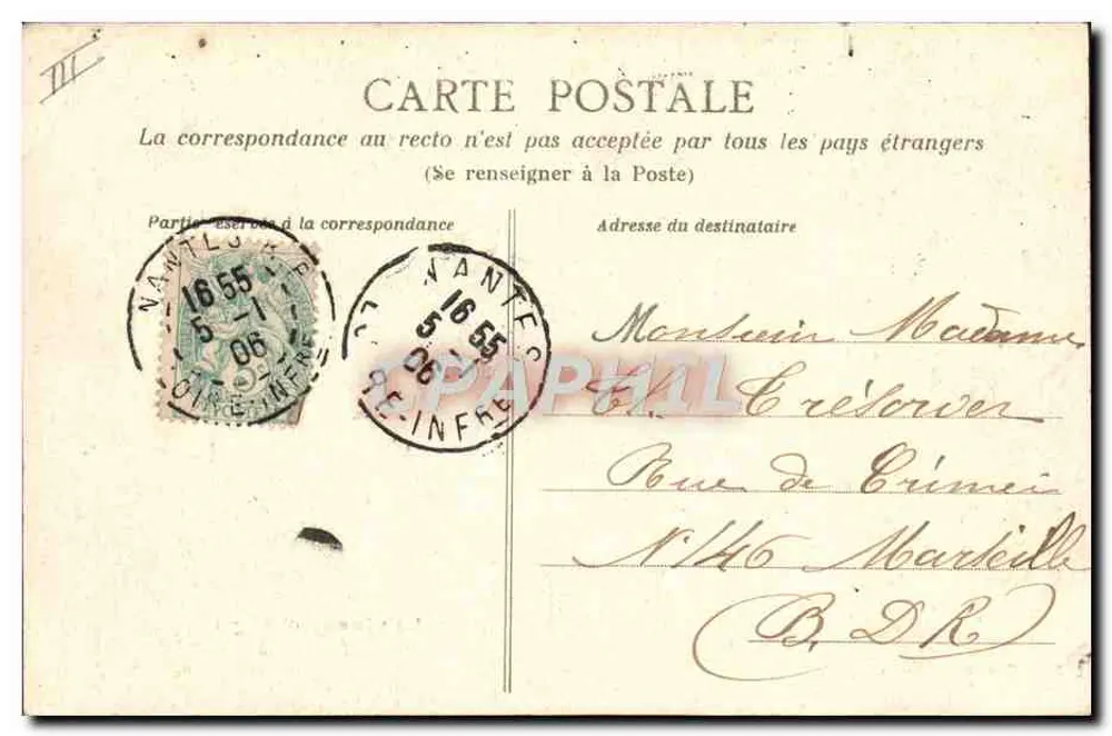 장야에의 삶 — 물의 흐름 — 헬리오타이피 Pagaas et Cie, Nantes - 뒷면