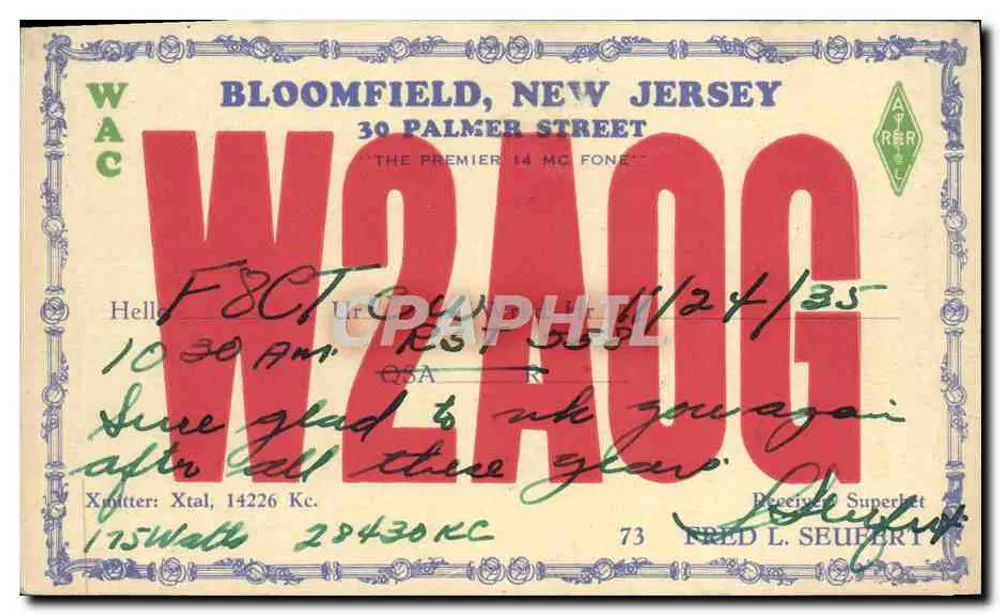 Bloomfield, New Jersey — 30 Palmer Street — WAC Verlag, Nr. 73 - Vorderseite