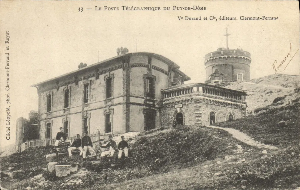 O Posto Telegráfico do Puy-de-Dôme — editor V° Durand et Cie, Clermont-Ferrand - Frente