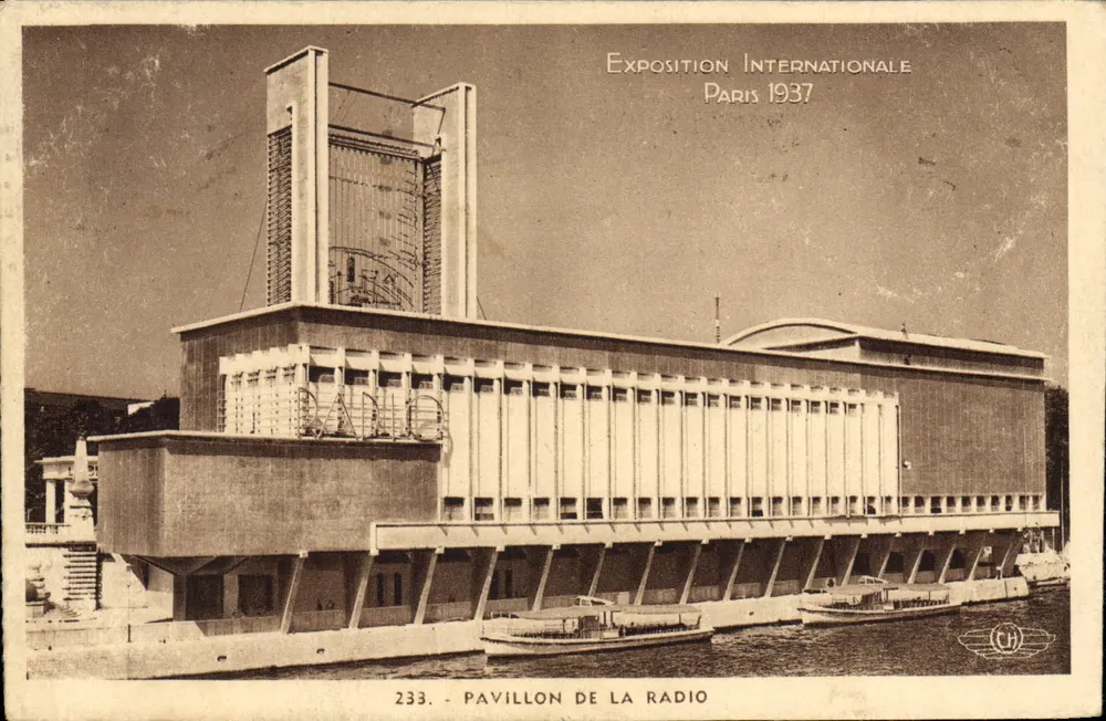 Pavillon der Radio — Internationale Ausstellung Paris 1937 — CH - Vorderseite