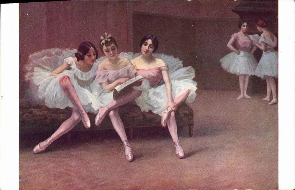 Ballet — Antes da aula — F. Fleury, Paris, N° 14 - Frente