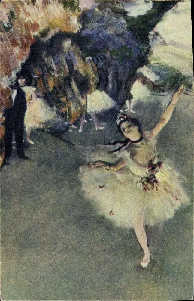 Dançarina no palco — Édouard Degas — edição Braun & Cie, Paris - Frente