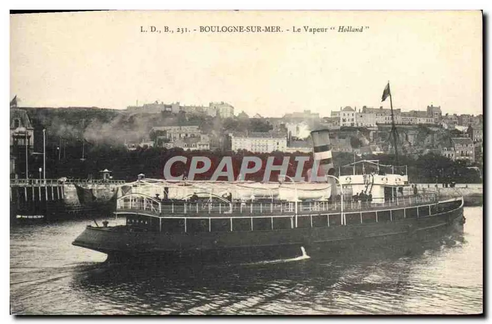 Boulogne-sur-Mer — Dampfschiff "Holland" — L.D., B., 231 - Vorderseite
