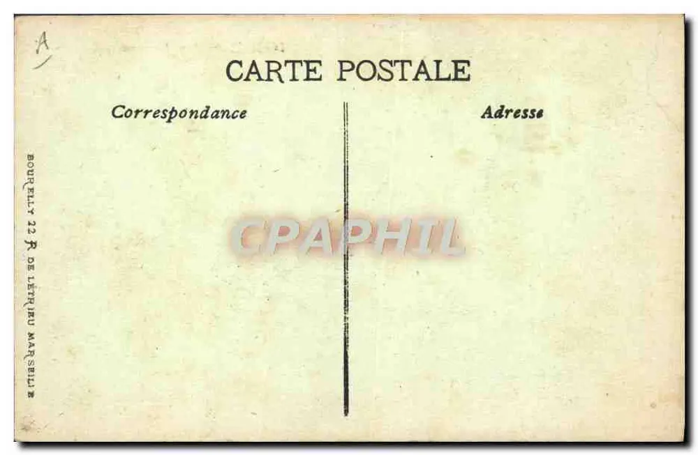 O navio IONIE — Cie Paquebot — editor BOURRELY, Marselha - Verso