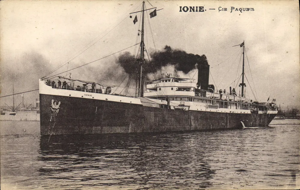 Ionie — Schifffahrtsgesellschaft — Dampfschiff - Vorderseite