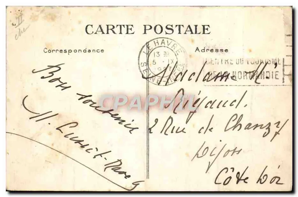 Dampfschiff "ILE-de-FRANCE" — G. F. Le Havre — (B-D) - Rückseite