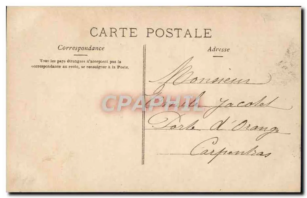 Frau in einem rosa Kleid und blumigem Hut — Papillon Volage — Verlag Paris, Nr. 3.085 - Rückseite