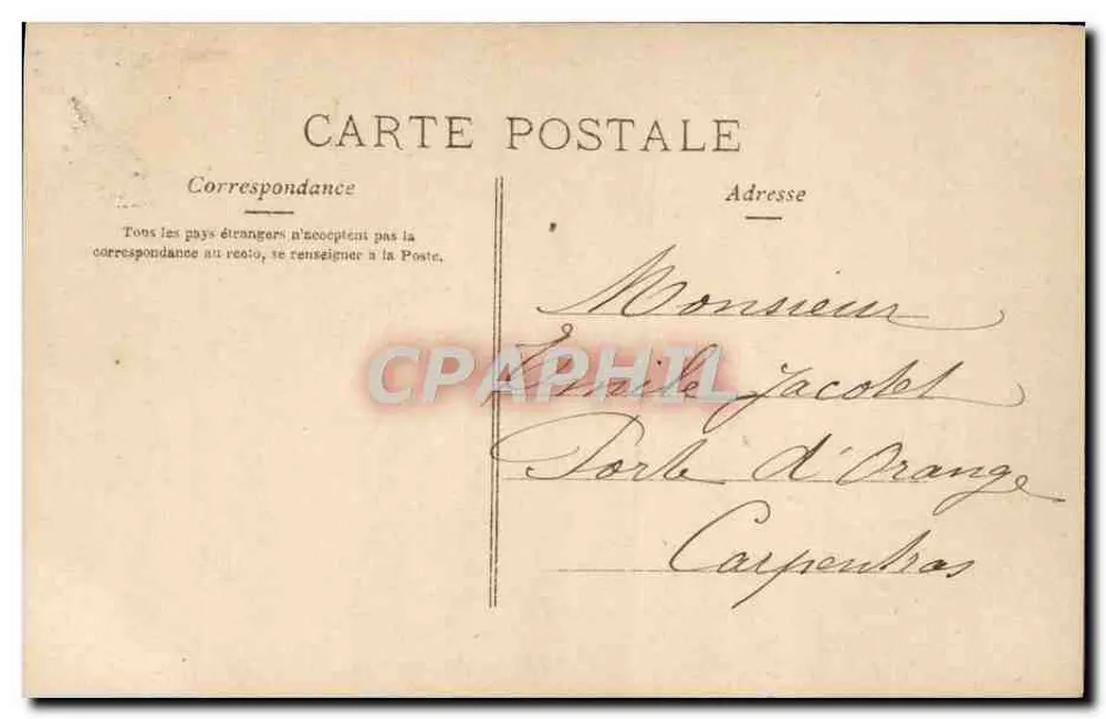 Frau in rosa Kleid — romantischer Gedicht — Paris, n° 3.085 - Rückseite