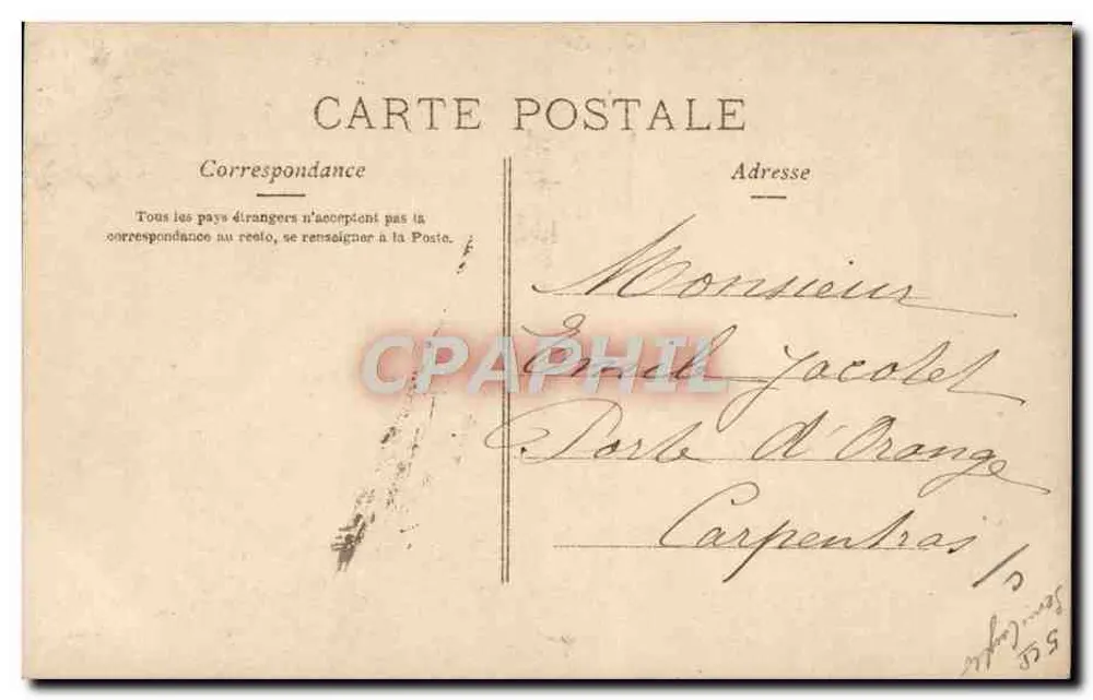 Frau in Violettrock und Blumenhut — Gedicht zum Frühling — Verlag S. Stern, Paris, Nr. 3.085 - Rückseite