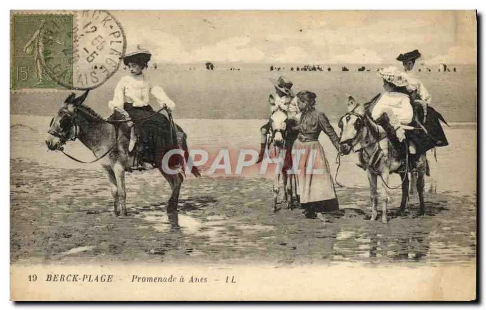 Promenade met ezel — Berck-Plage — Lévy Fils et Cie, Parijs - Voorkant