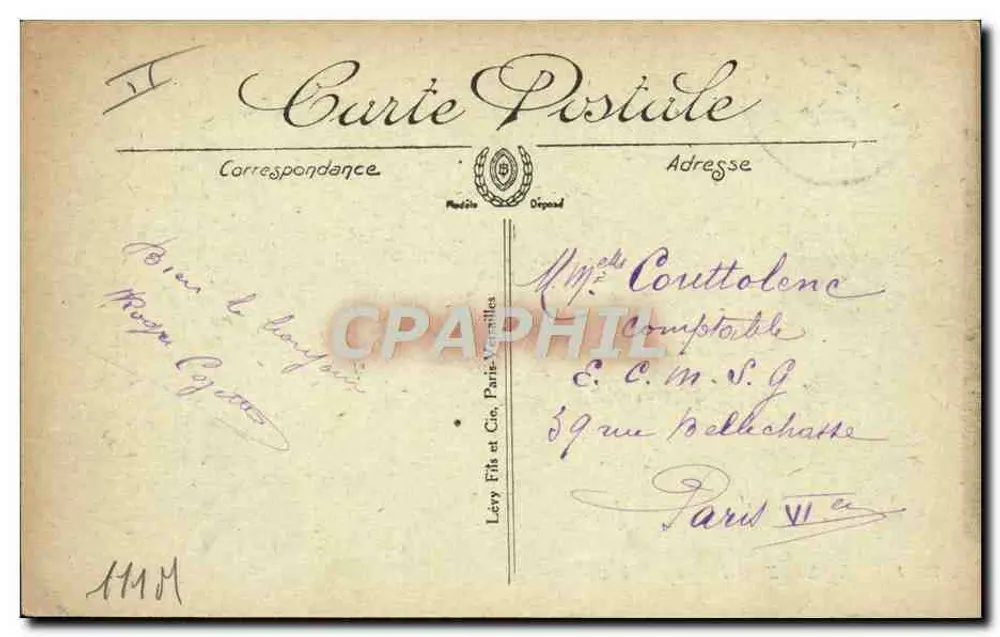 Promenade met ezel — Berck-Plage — Lévy Fils et Cie, Parijs - Achterkant