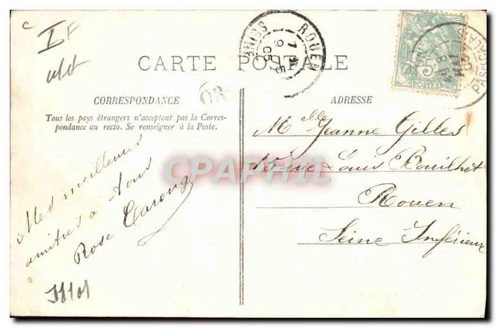 Berck-Plage — Uma reunião — Coleção Van Bille - Verso