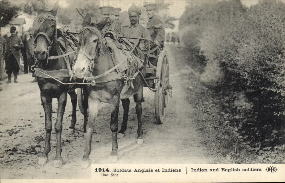 Englische und indische Soldaten — 1914 — 11. Serie — Verlag EID - Vorderseite