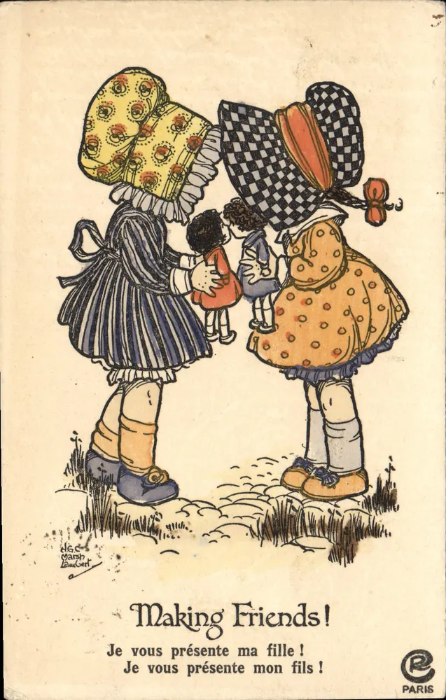 Zwei Kinder präsentieren ihre Kinder — H.G. G. Marsh — Paris - Vorderseite