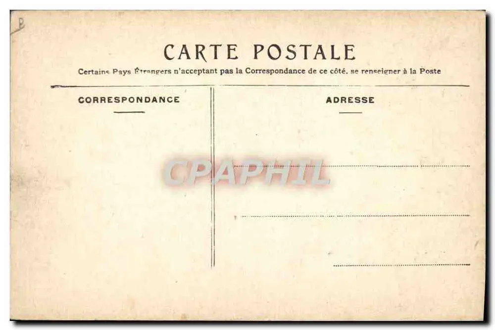 Gros gourmand — Karikatur eines Mannes in Anzug mit vollgepackten Taschen mit Süßigkeiten — signiert G. Lanzelle - Rückseite