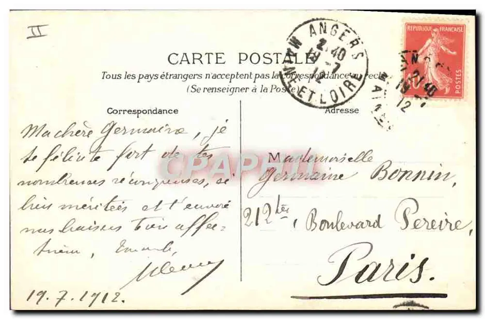 A inspeção — soldados em uniforme — Chromo-Litho KLEIN & Cie, Epinal - Verso