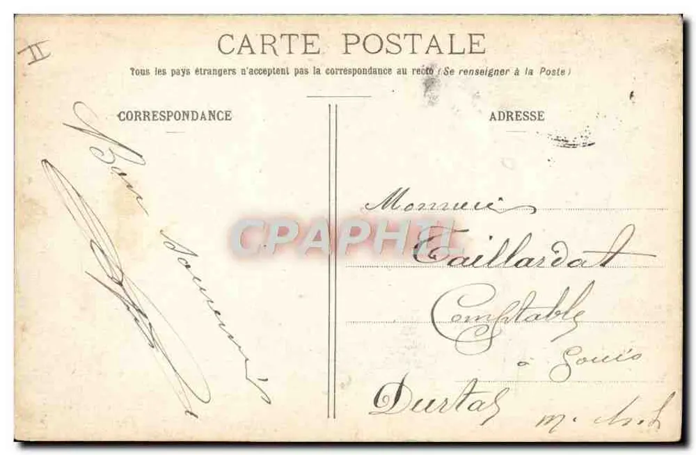 Soldados durante a noite — A la Boîte ! — E.R. PARIS - Depositado. - Verso