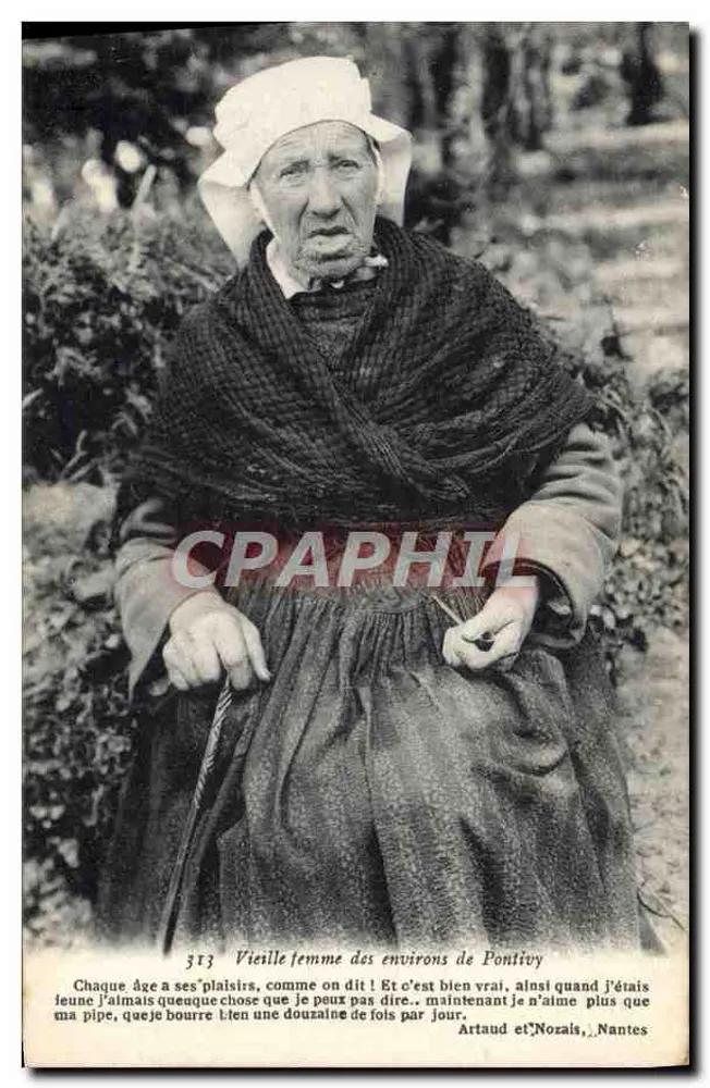 Alte Frau aus der Gegend von Pontivy — Artaud et Nozais, Nantes — n°373 - Vorderseite