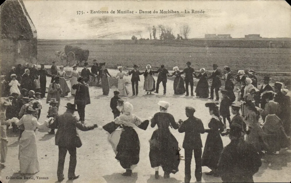 Environ de Muzillac - Danse du Morbihan - La Ronde — Collection David, Vannes - Vorderseite