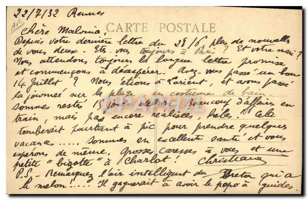 Fest der Bretonischen Fahnen — Kostüme von Ploaré und Pont-l'Abbé — Sammlung VILLARD, Quimper - Rückseite