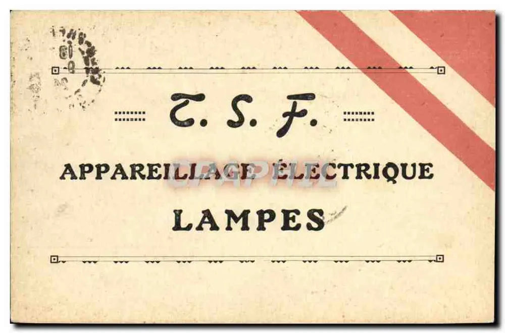 T.S.F. Aparelho Elétrico — Lâmpadas — Editor não visível - Frente
