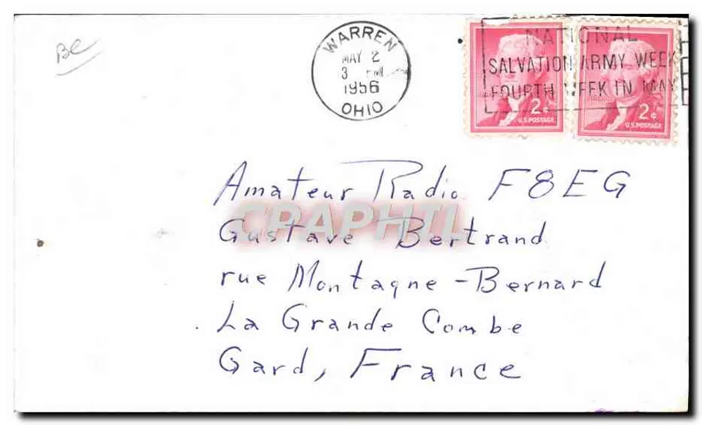 Cortland, Ohio, USA — Radio F8EG bestätigt QSO — W3FSW Print - Rückseite