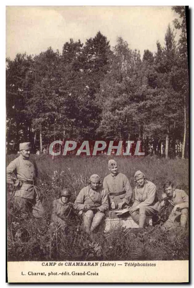 Camp de Chambaran (Isère) — Téléphonistes — L. Charvat, phot.-édit. Grand-Croix - Vorderseite