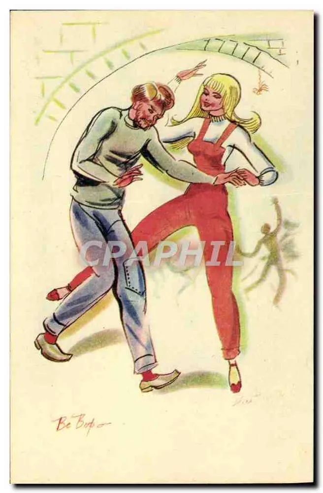 Tänzer in Bewegung — Be Bop-Stil — von Alice Huertas, veröffentlicht von Combier Imp. (S.-t-L.) - Vorderseite