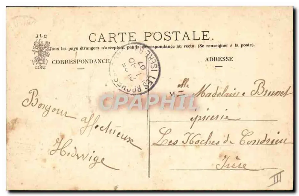 Duas jovens mulheres lendo uma carta — cena de correio — J.L.C. n°22 - Verso