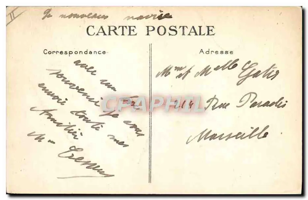 Dampfschiff "ILE-DE-FRANCE" — maritime Illustration — G. F. Le Havre - Rückseite