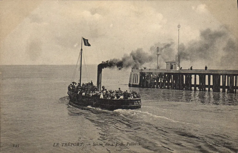 LE TRÉPORT — Uitgang van de « J.-B. Pollet » — ND Fot. - Voorkant