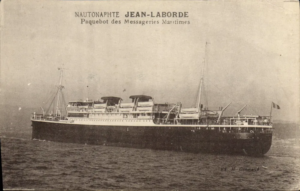 Nautonaphte Jean-Laborde — Dampfer der Messageries Maritimes — Verlag H. Grimaud - Vorderseite