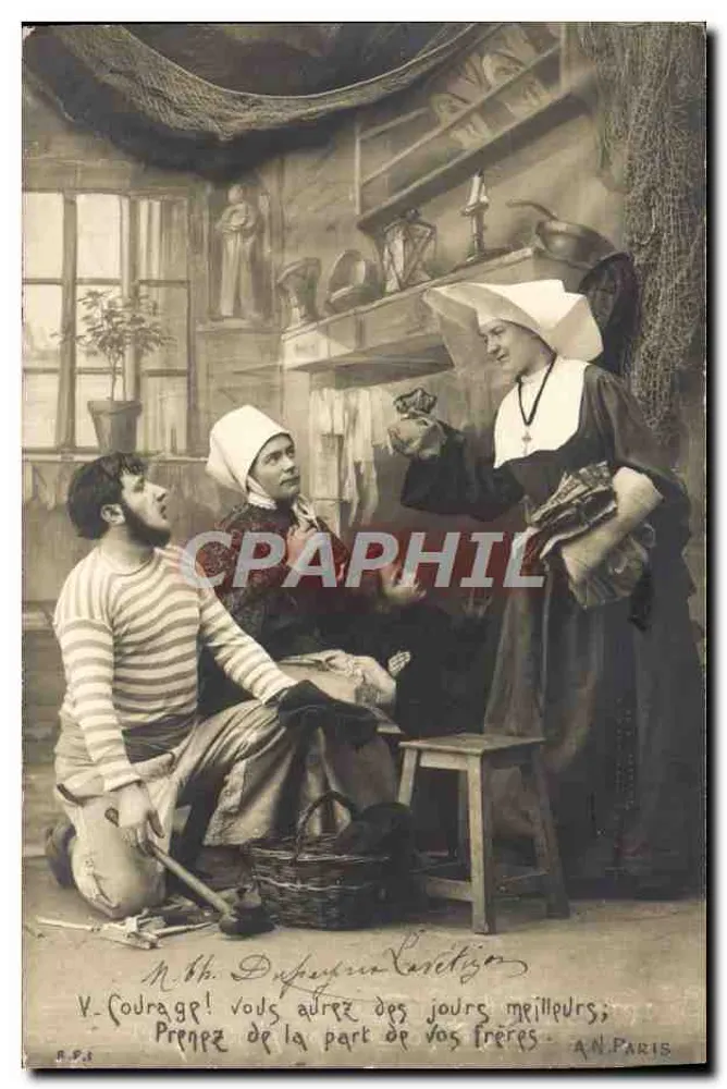 Szene mit Fischern und Nonne — A.N. Paris — n° 851 - Vorderseite