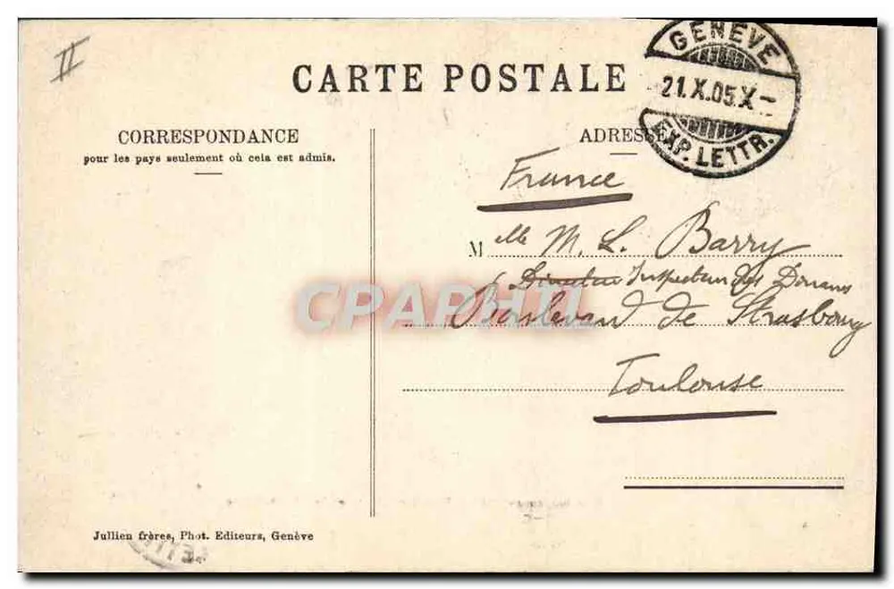 Auf den Gipfeln — Aiguille Verte und Mont-Blanc — J.J. 8162 - Rückseite
