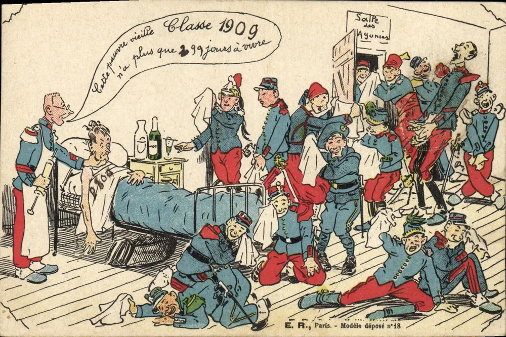 Salle des Agonies — Klasse 1909 — E.R., Paris, Modell Nr. 18 - Vorderseite
