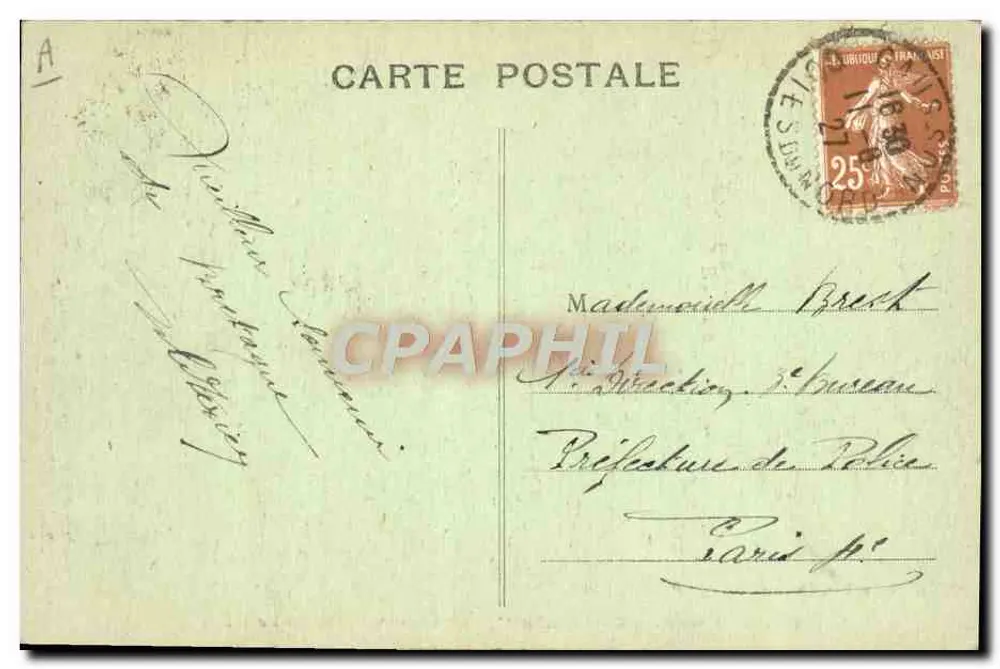 Coiffes da Bretanha — Estudo de Coiffe dita "Chicoléden", Terras de Léon — Coll. E. Hamonic, St-B. - Verso
