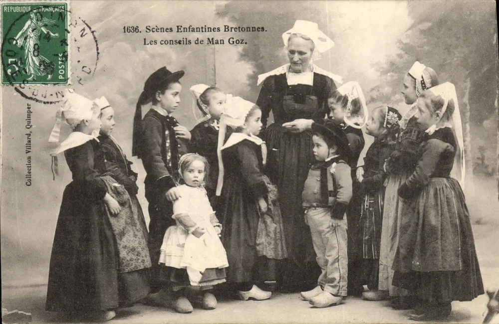Bretonische Kinder-Szenen — Der Rat von Man Goz — Sammlung Villard, Quimper - Vorderseite