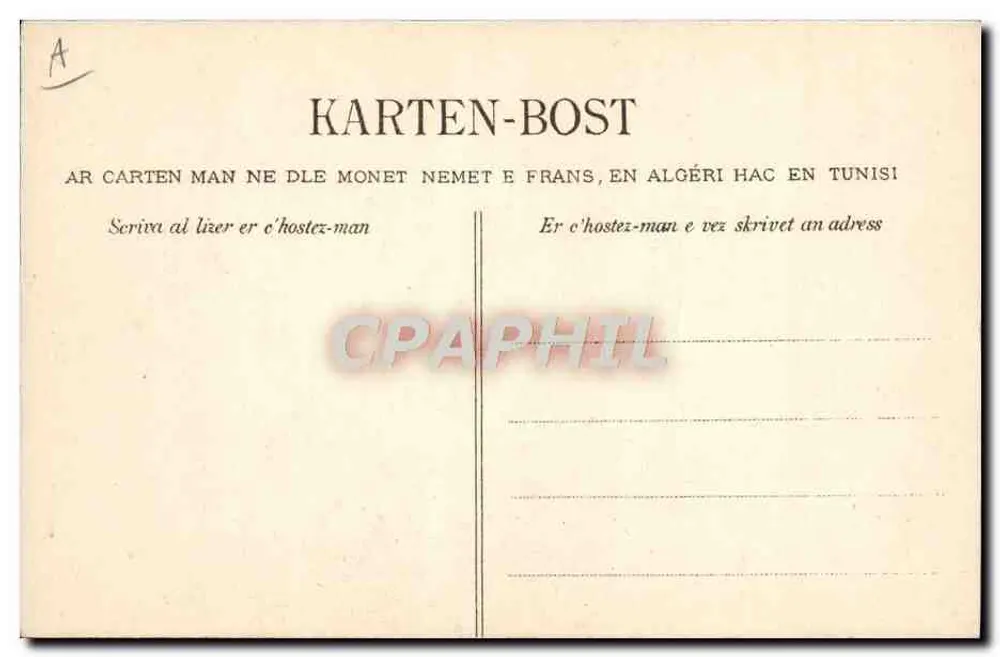 Briec — Faneur — Editor Guillaume, n° 1396 - Verso