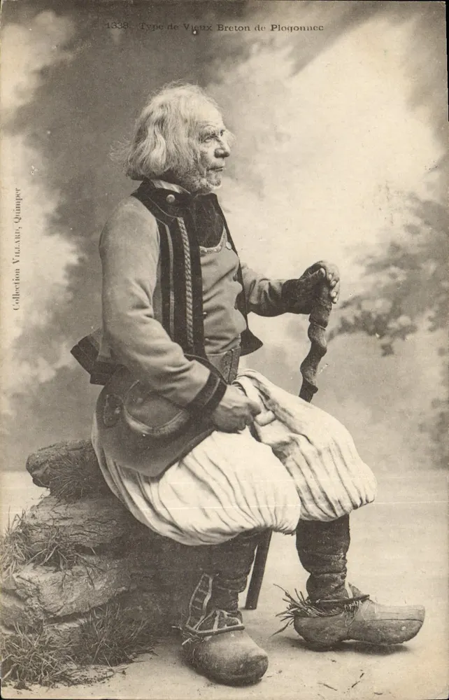 Tipo de Velho Bretão de Plogonnec — 1838 — Coleção Villarbre, Quimper - Frente