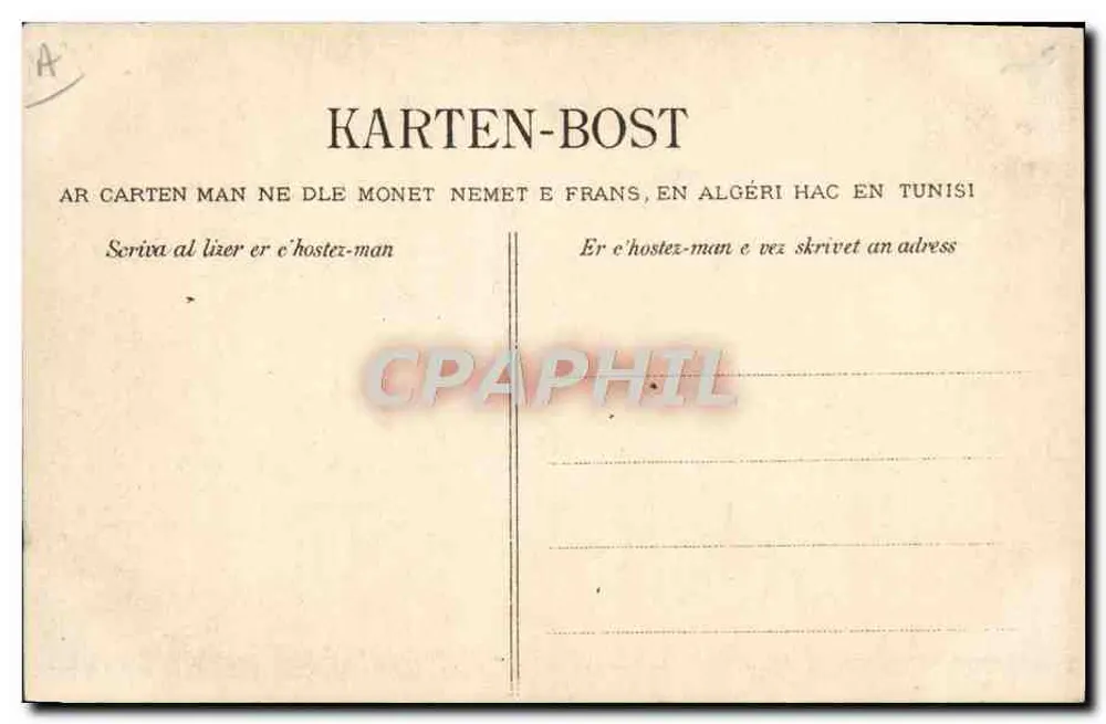 Tipo de Velho Bretão de Plogonnec — 1838 — Coleção Villarbre, Quimper - Verso