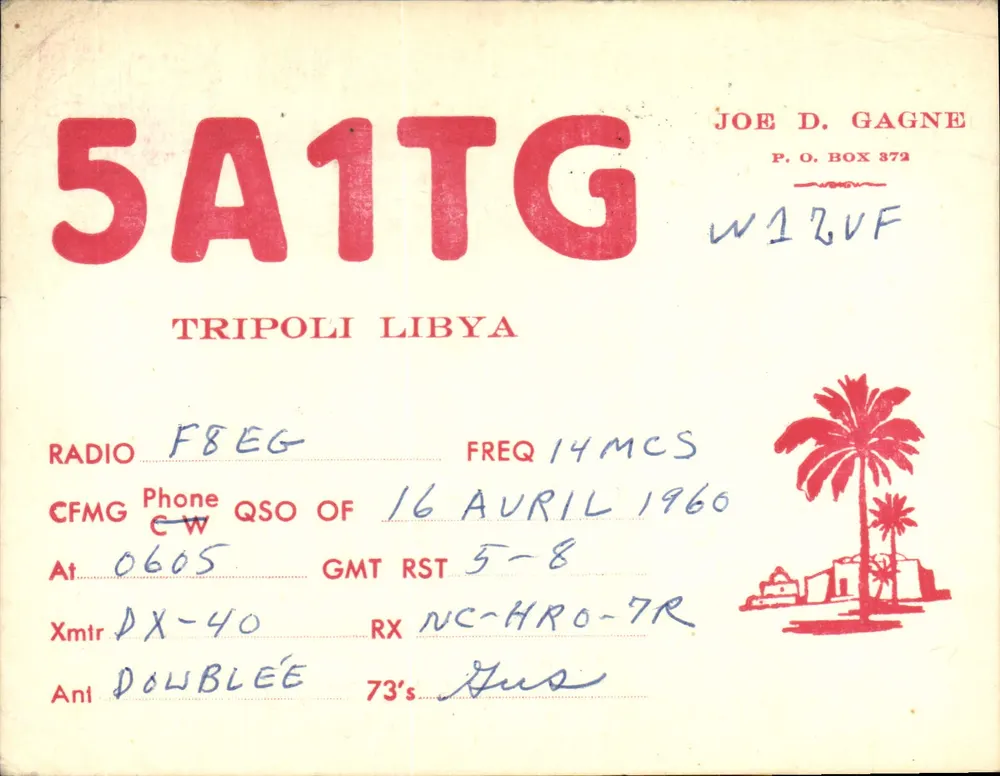Tripoli Libye — QSO radio amateur — éditeur non imprimé - Vorderseite